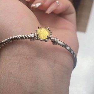 David Yurman Petite Chatelaine   Bracelet in Sterling Silver with Citrine